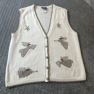 southern lady Angels Christmas Vest Jacket Size M